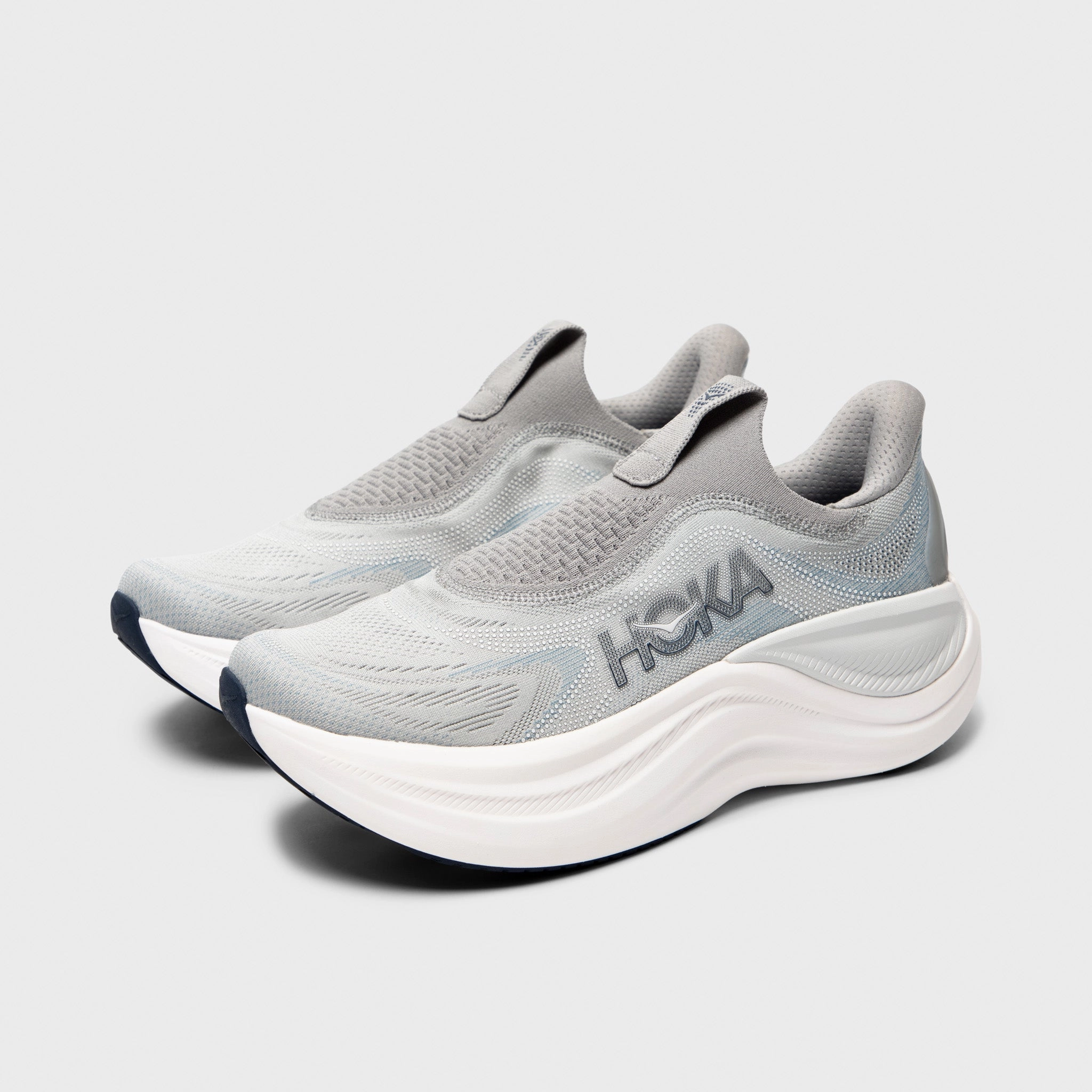 Hoka Skyward Laceless Grey / White Work Break