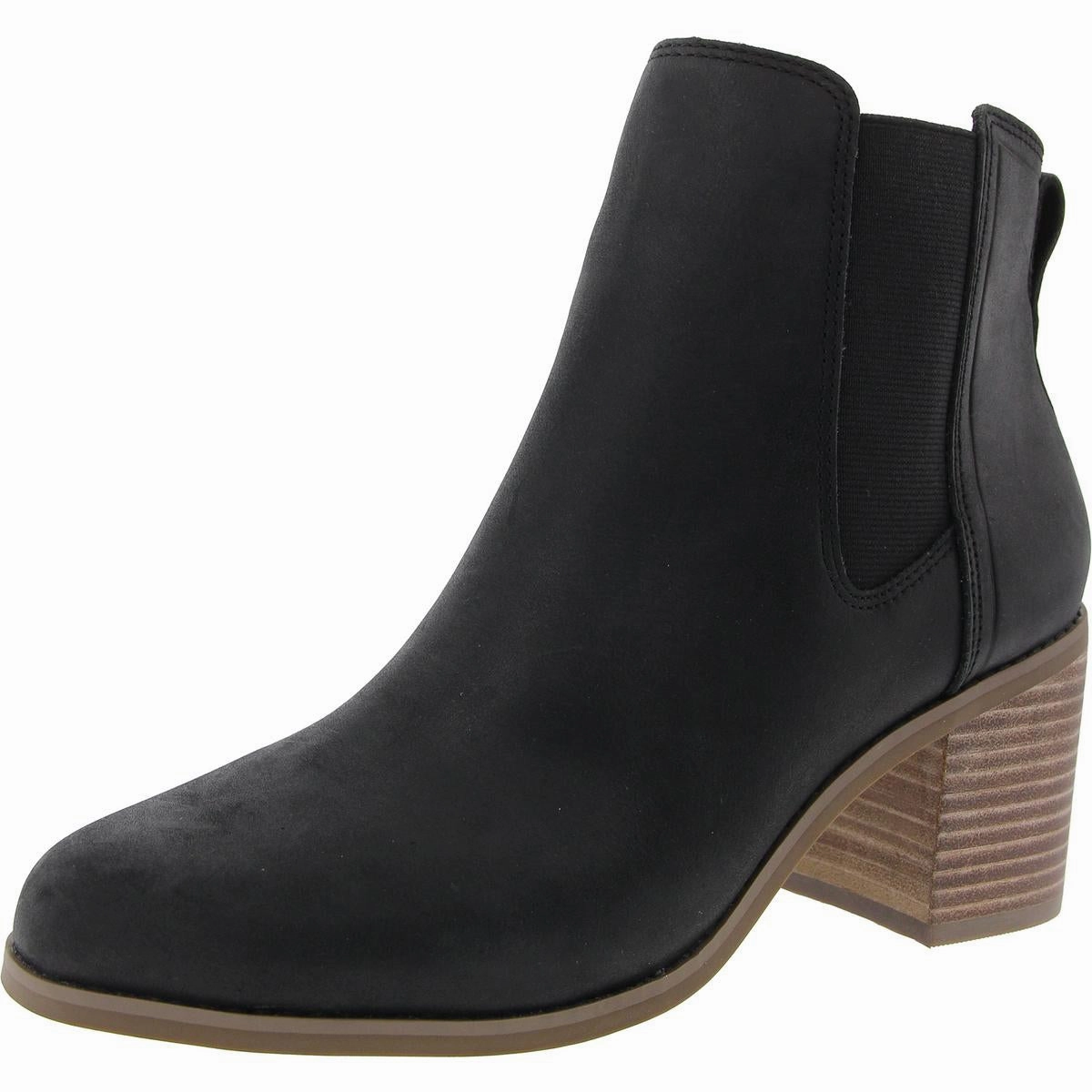 Soft Lining Womens Block Heel Nubuck Chelsea Boots