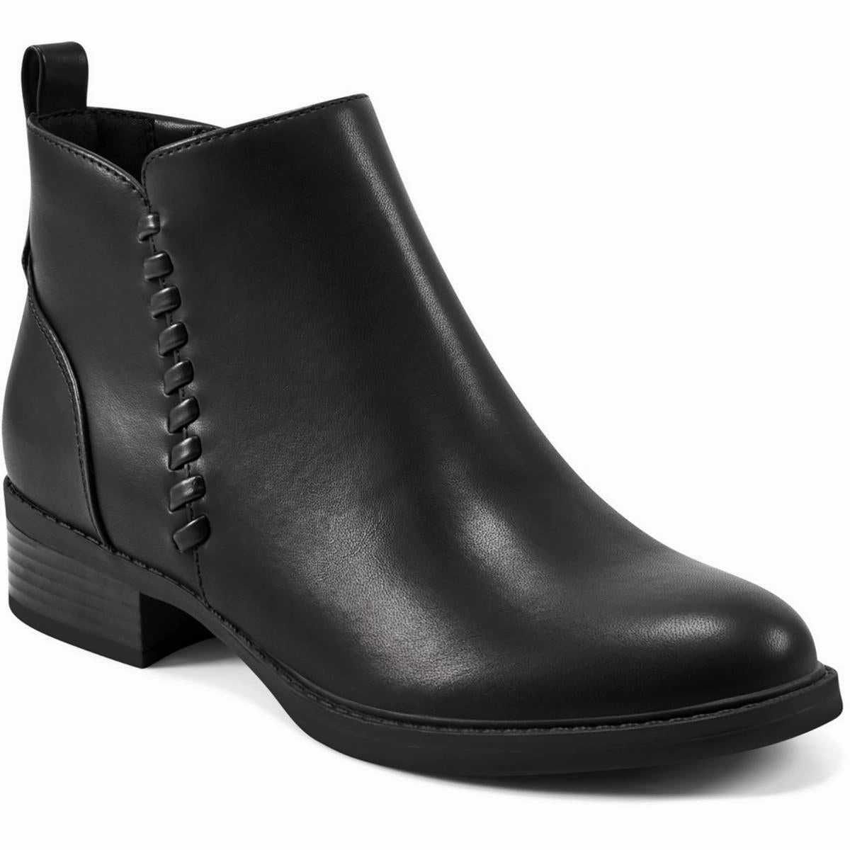 Performance Focus Lorand Womens Faux Leather Zip Up Ankle Boots