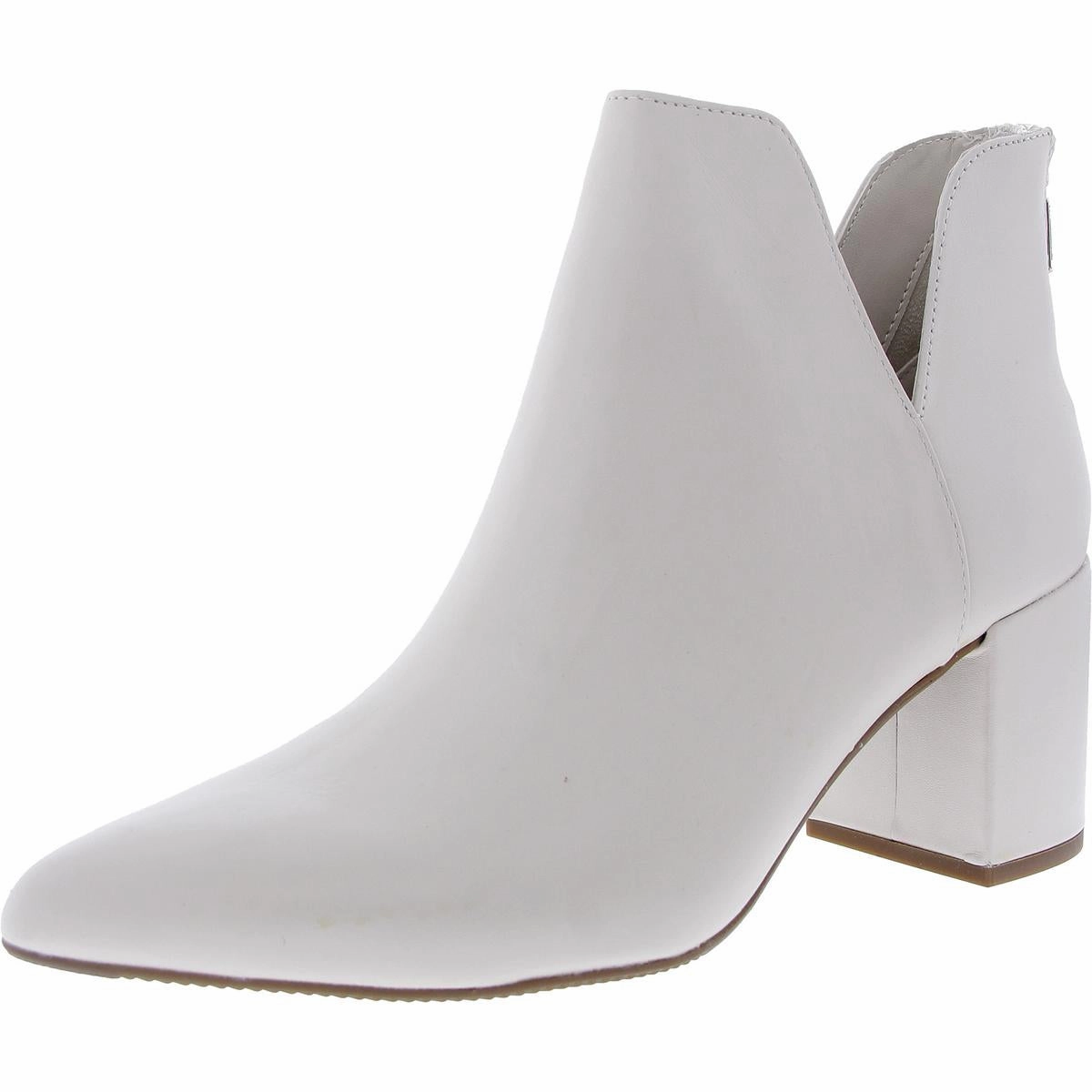 TANNER Womens Block Heel Leather Ankle Boots Slip Resistant Rough Terrain