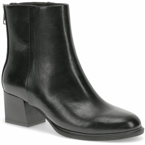 BESSIE Womens Zipper Manmade Ankle Boots Winter Footwear Clean Cut