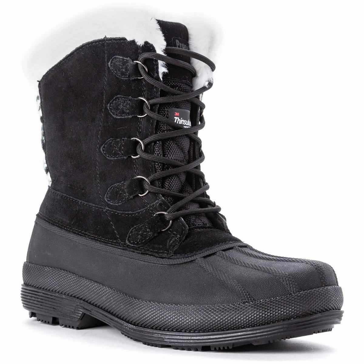 Comfort Grip Sleek Profile Lumi Tall Lace Womens Cold Weather Leather Winter Boots