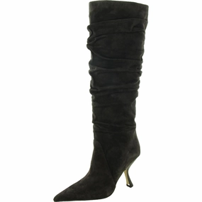Minimalist Style Luna Womens Suede Pointed Toe Knee-High Boots