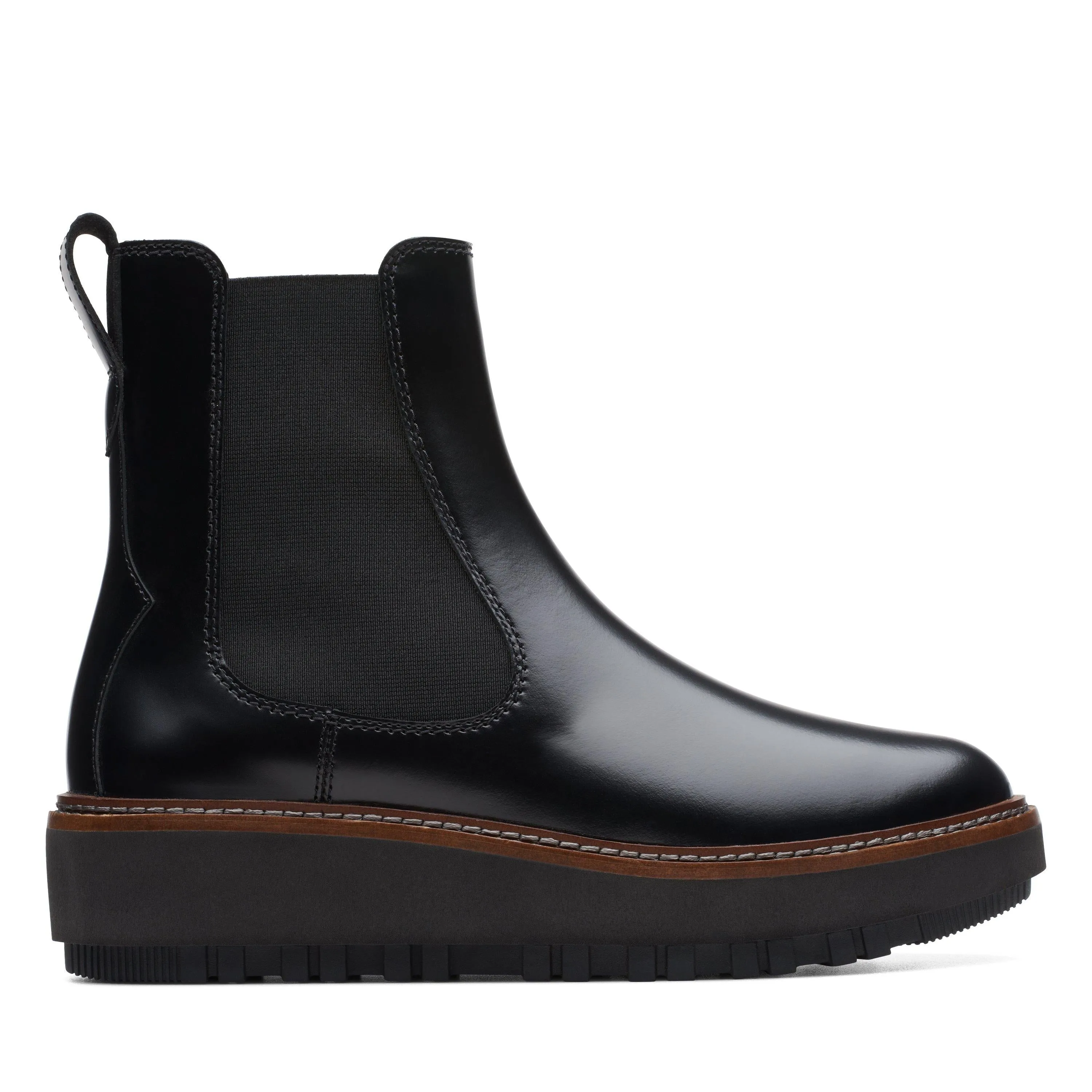 All Day Wear Men Edge Clarks Orianna W Up in Black Leather