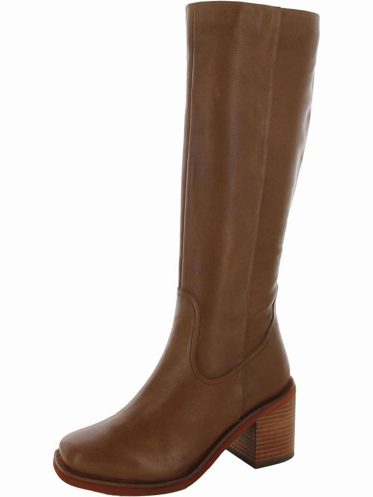 Itinerary Womens Leather Round Toe Knee-High Boots mesh material Flexible Frame Functional Minimalist