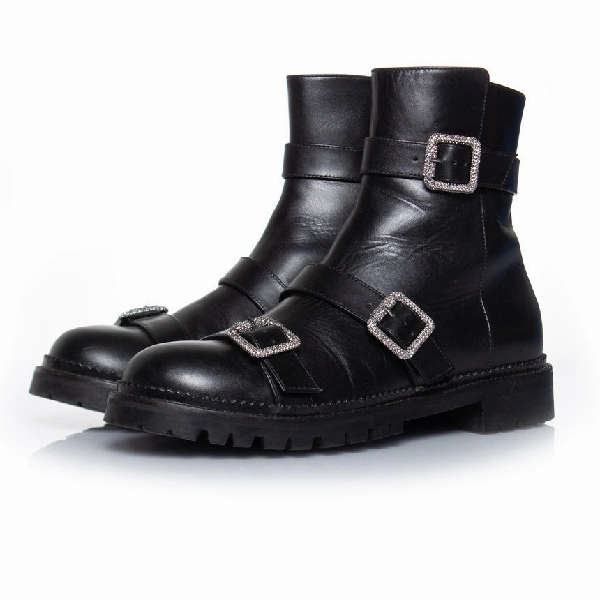 Thermal Core All Day Wear Hank flat jewel buckle ankle boots