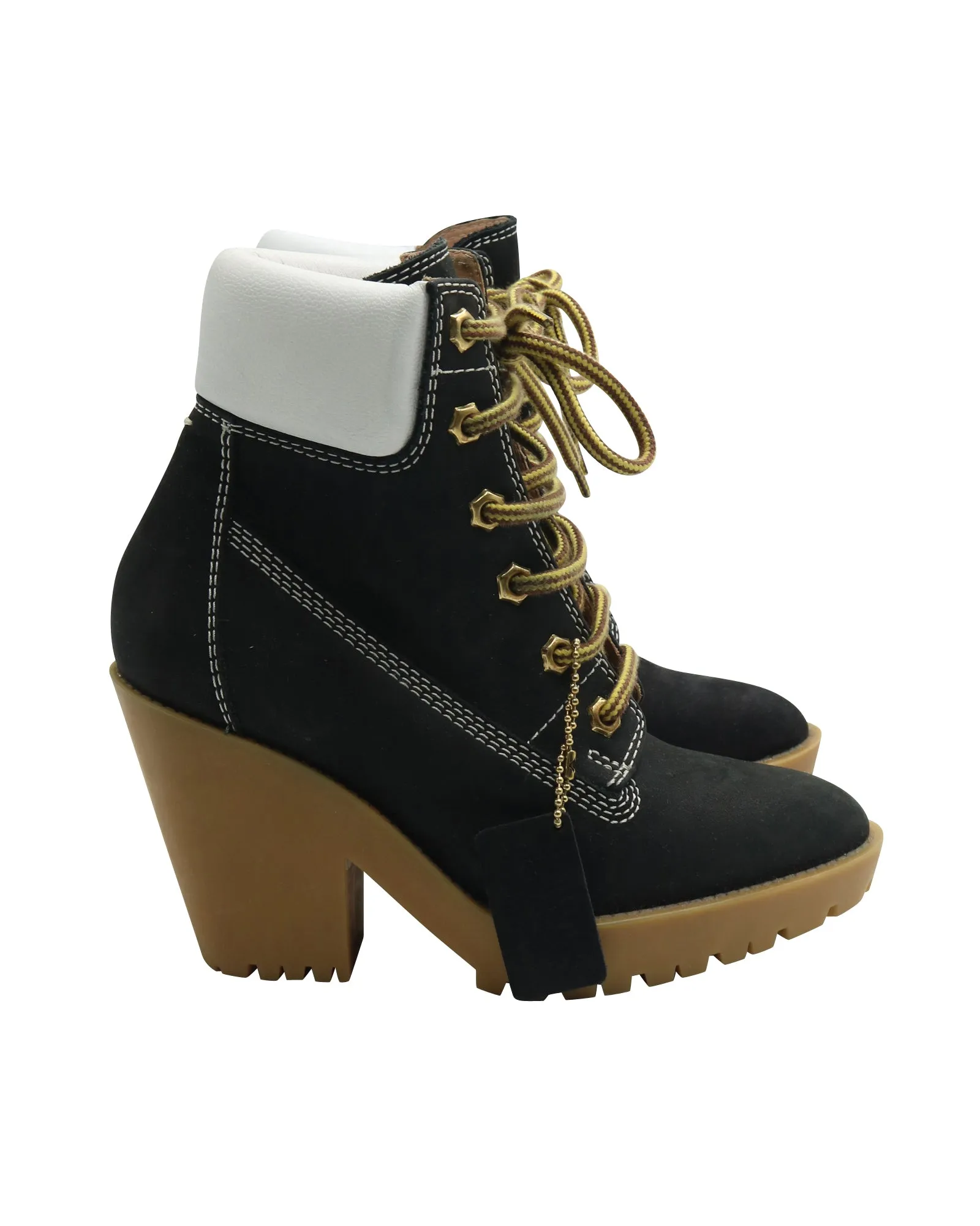 Maison Margiela Lace Up Boots in Black Suede Minimal Impact Soft Cushioning