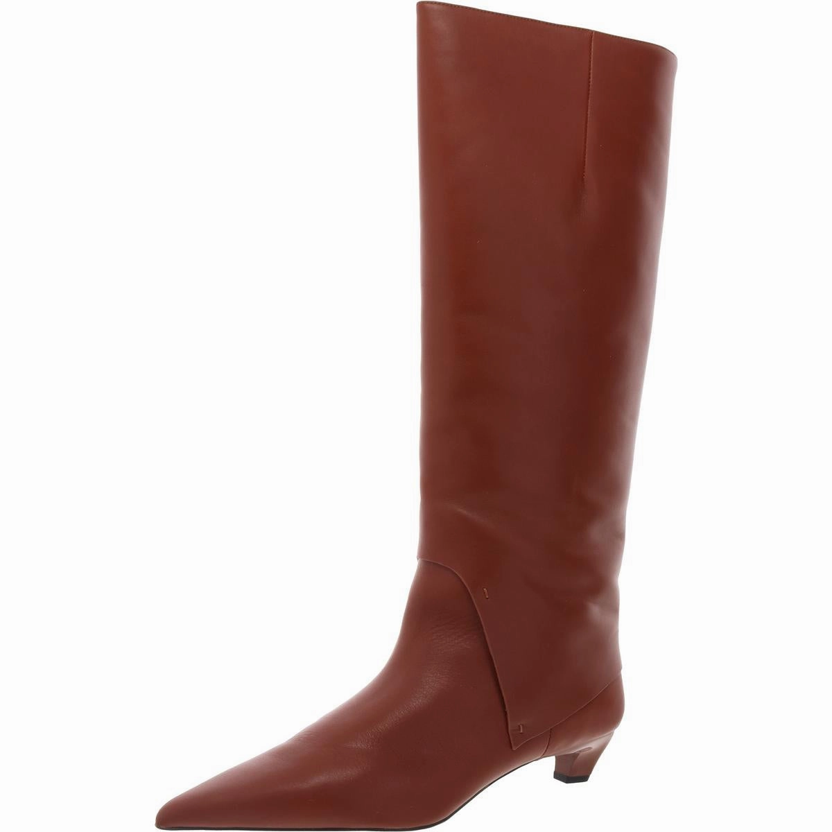 Martin Womens Zipper Leather Knee-High Boots Weekend Adventure Elastic Sides