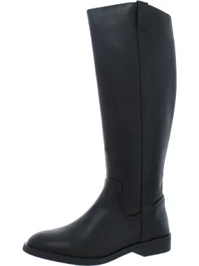 Mid Length Flexible Frame River Crossing Josephine Womens Faux Leather Riding Knee-High Boots