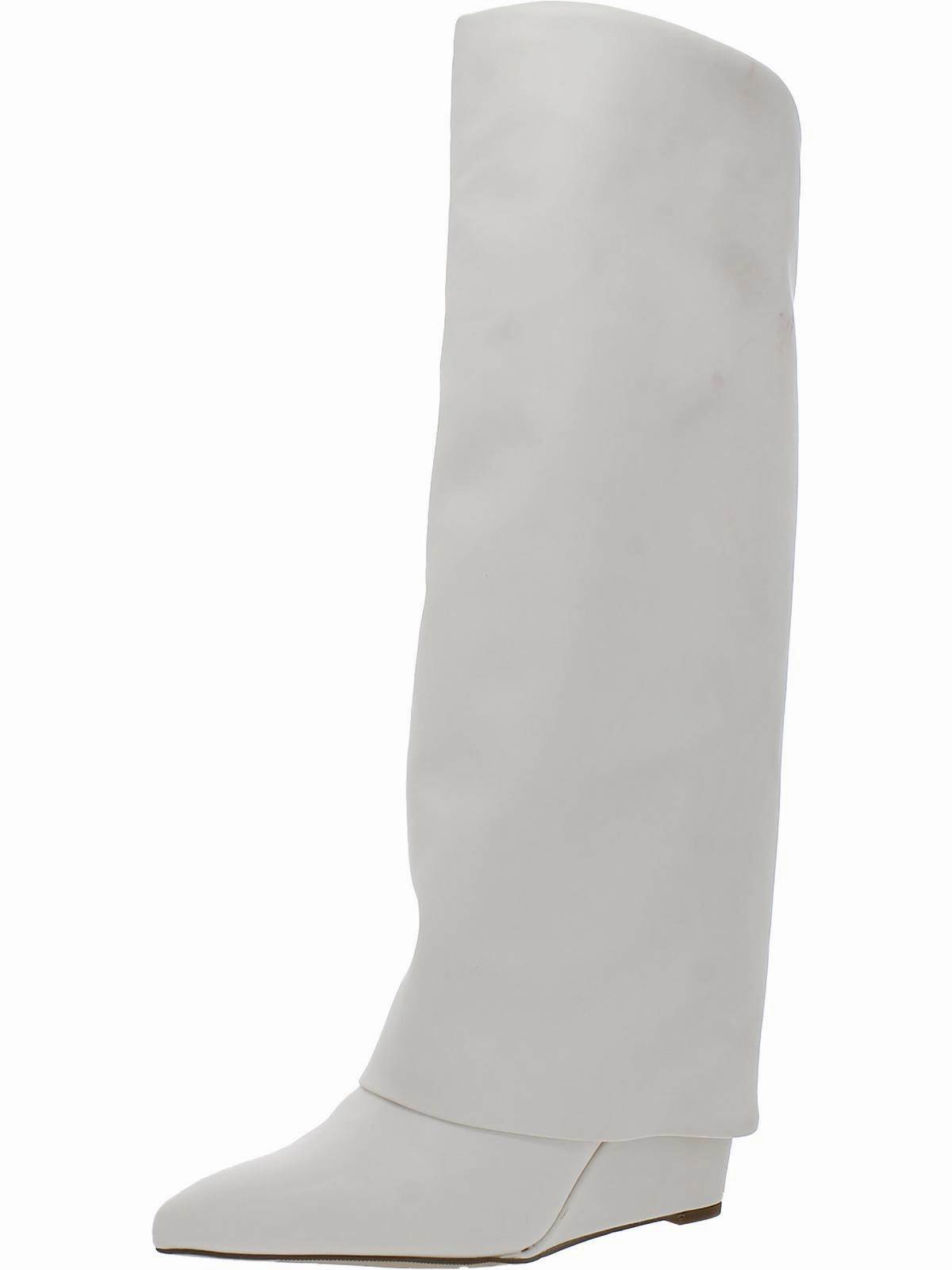 Daily Commuter Durable Shell Urban Commute Evannder Womens Faux Leather Metallic Wedge Boots