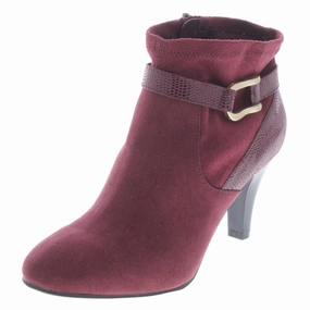 Maxinee Womens Padded Insole Faux Suede Booties Rugged Built Snowy Path Weekend Ready