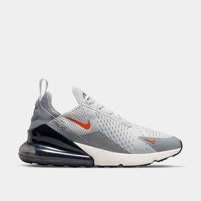 Men's Nike Air Max 270 durable running shoes running in a wooden bridge area shoes