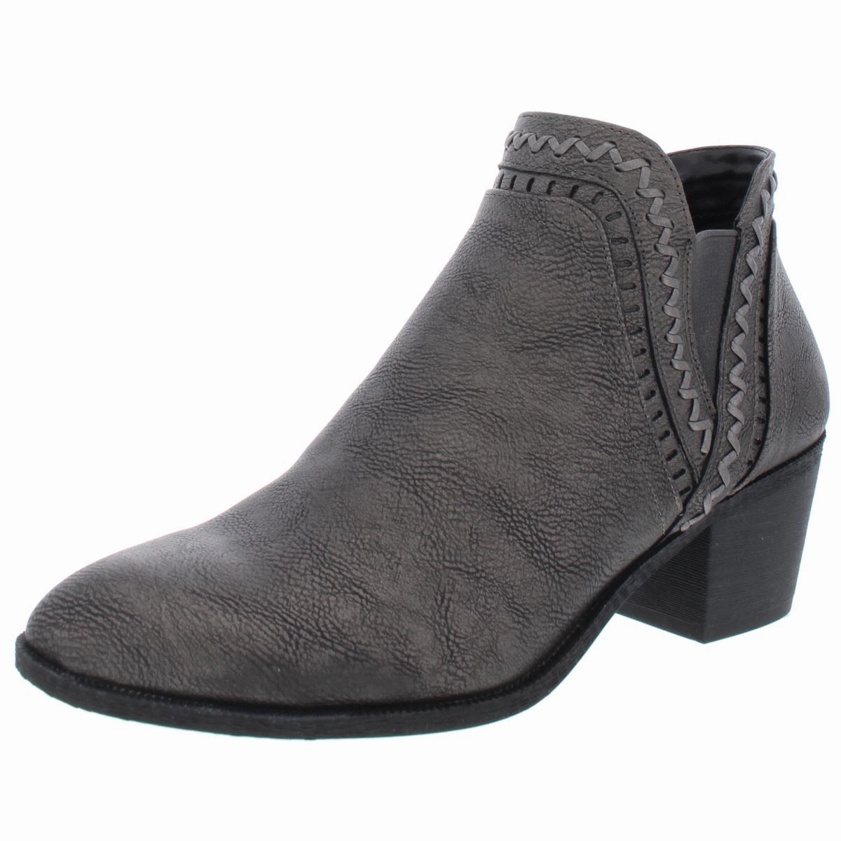 Meridaa Womens Solid Booties Neutral Tone Combat Look