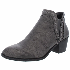 Meridaa Womens Solid Booties Neutral Tone Combat Look