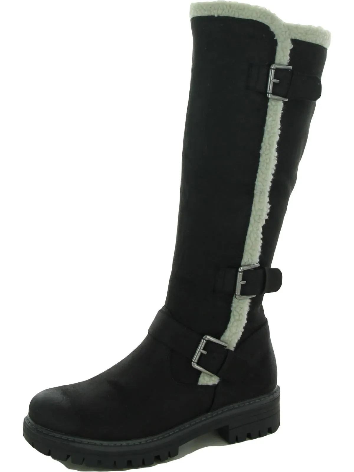 Cool Weather Merritt Womens Microfiber Faux Fur Knee-High Boots