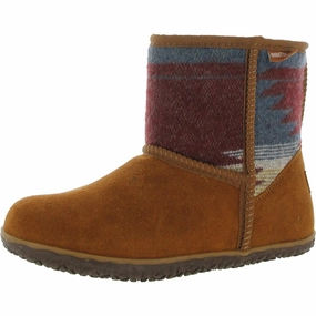 TALI Womens Leather Faux Fur Ankle Boots Rain Friendly