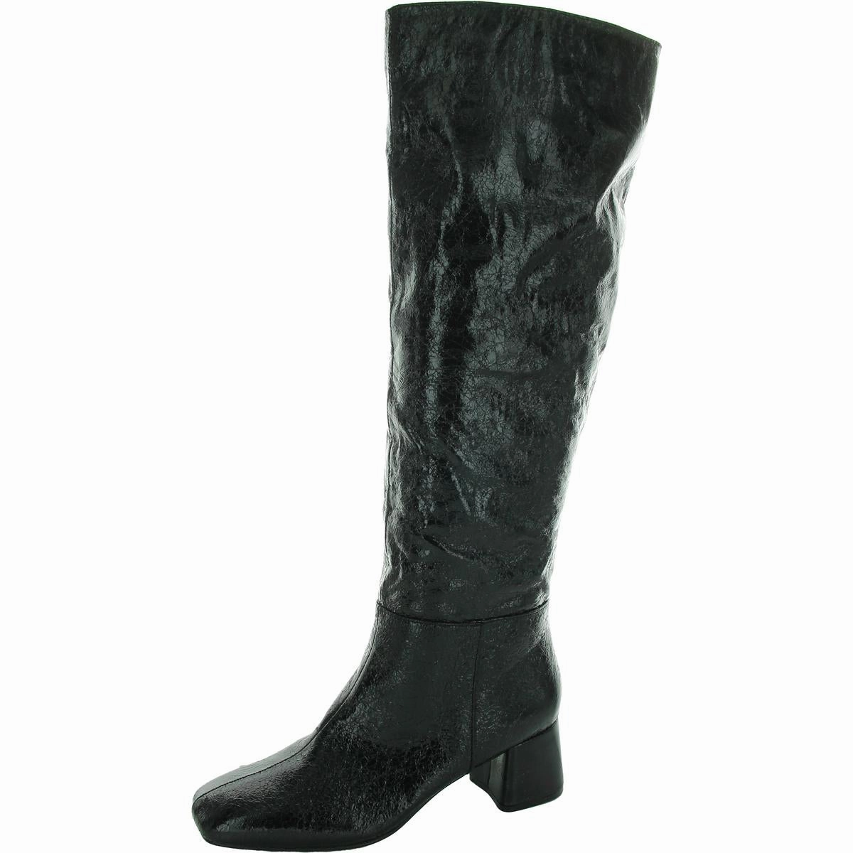 Versatile use Thermal Core Mountain Hike Womens Faux Leather Metallic Knee-High Boots