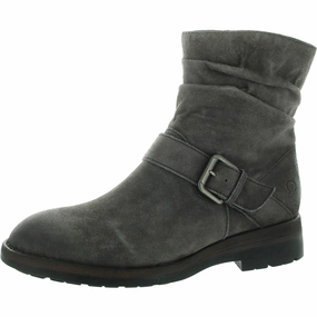 Compact Build Comfort Stretch Midway Womens Slouchy Suede Ankle Boots