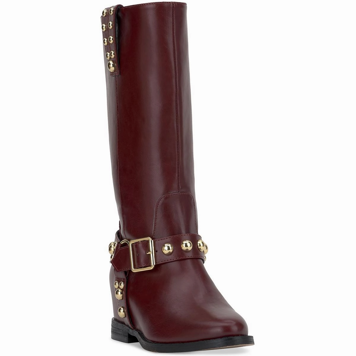 Water Line Milley Womens Studded Man Made Wedge Boots