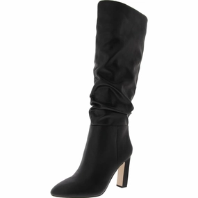 Comfortable Sockliner MINERVA Womens Faux Leather Cushioned Footbed Knee-High Boots