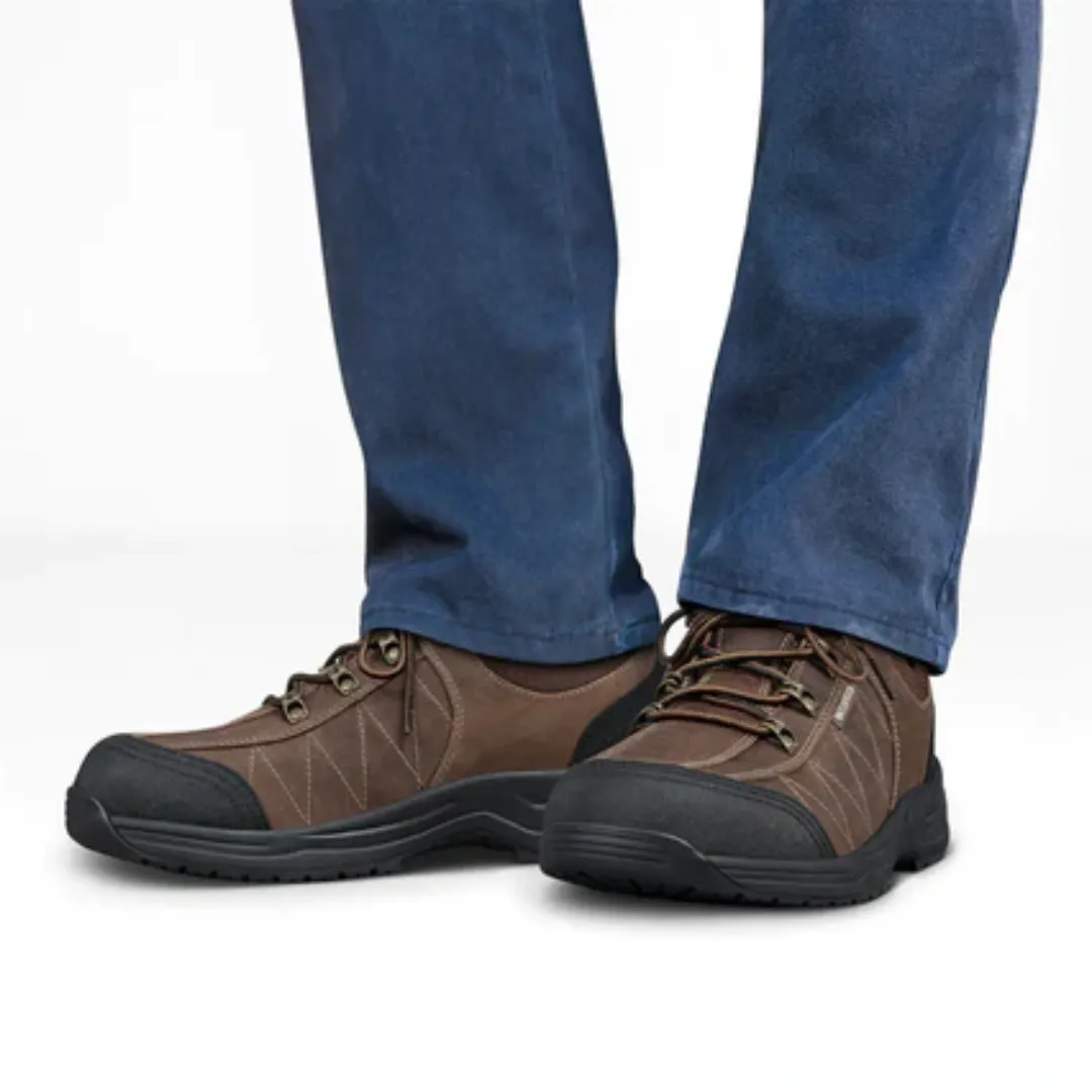 Orthofeet - Men-  Dolomite Work Shoes - Brown Supportive Fit Modern Cut