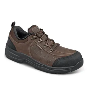 Orthofeet - Men-  Dolomite Work Shoes - Brown fashionable footwear