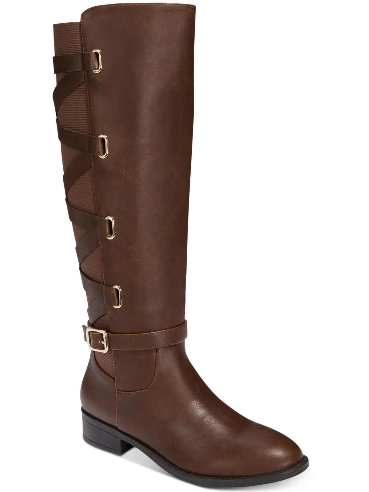 Veronika Womens Faux Leather Over-The-Knee Riding Boots Distressed finish Lightweight Sole