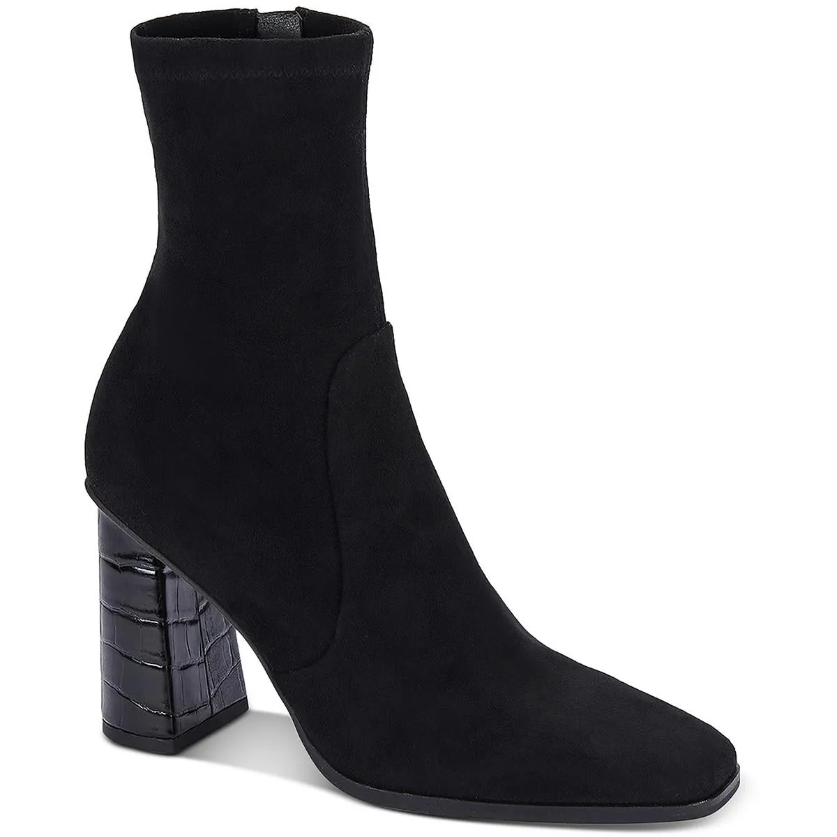 Tear-resistant Eco Material River Crossing Petya Womens Square Toe Embossed Heel Mid-Calf Boots