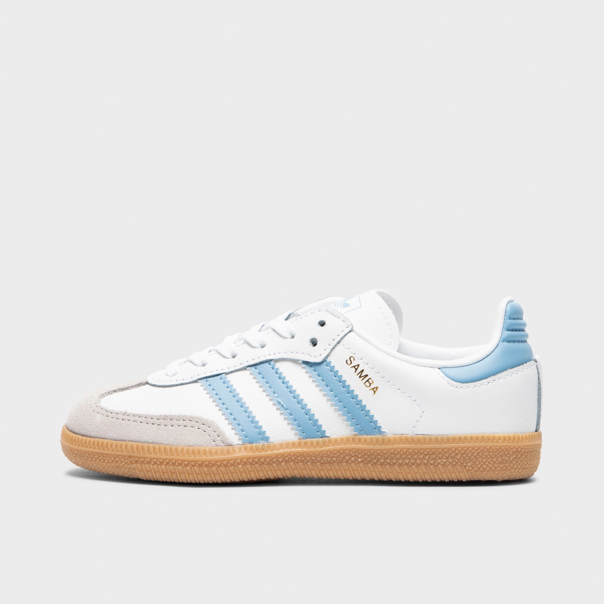 adidas Children's Samba OG White / Ash Blue - Gum Leisure Day Minimalist Design