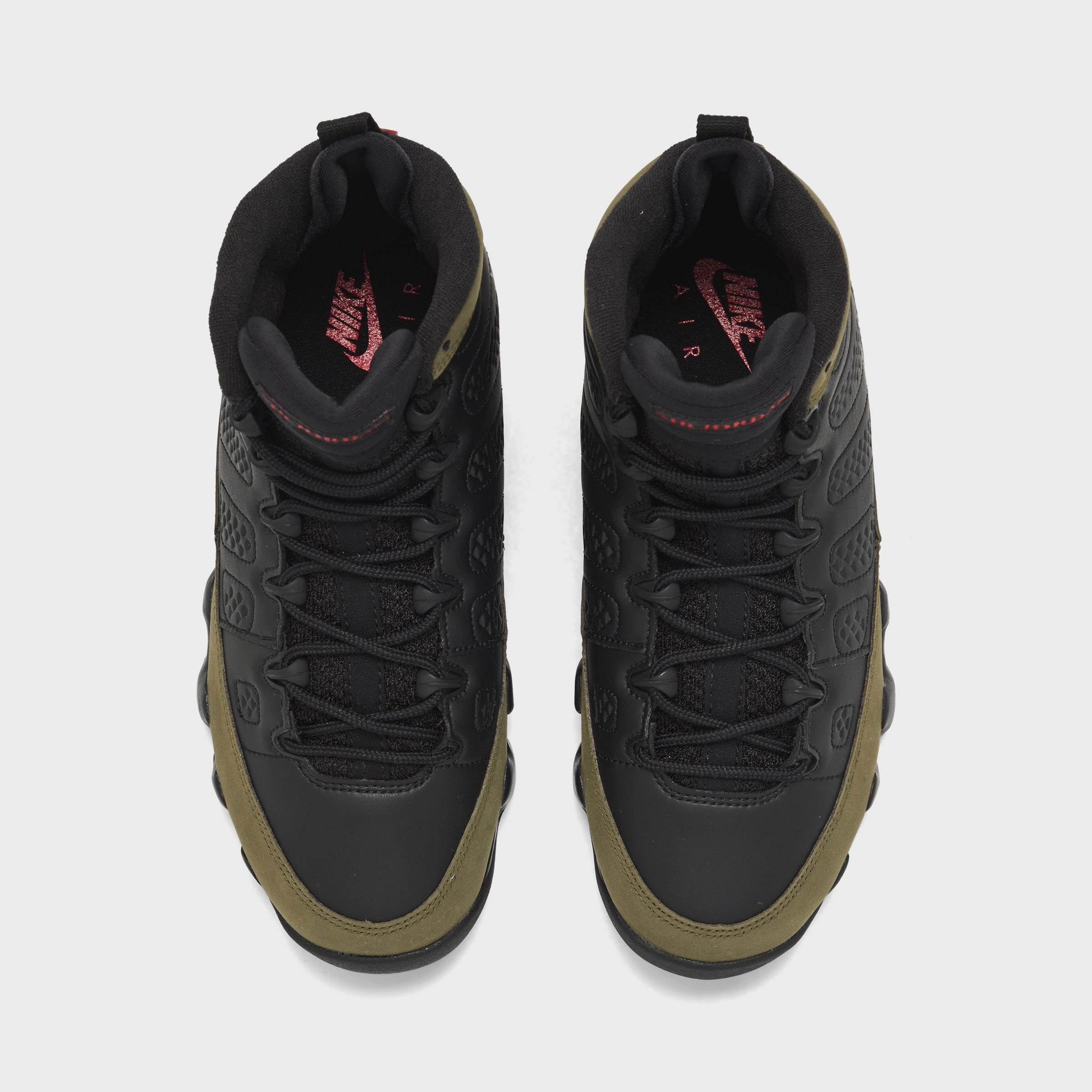 Breath Ready Upper Jordan 9 Retro GS Black / True Red - Light Olive