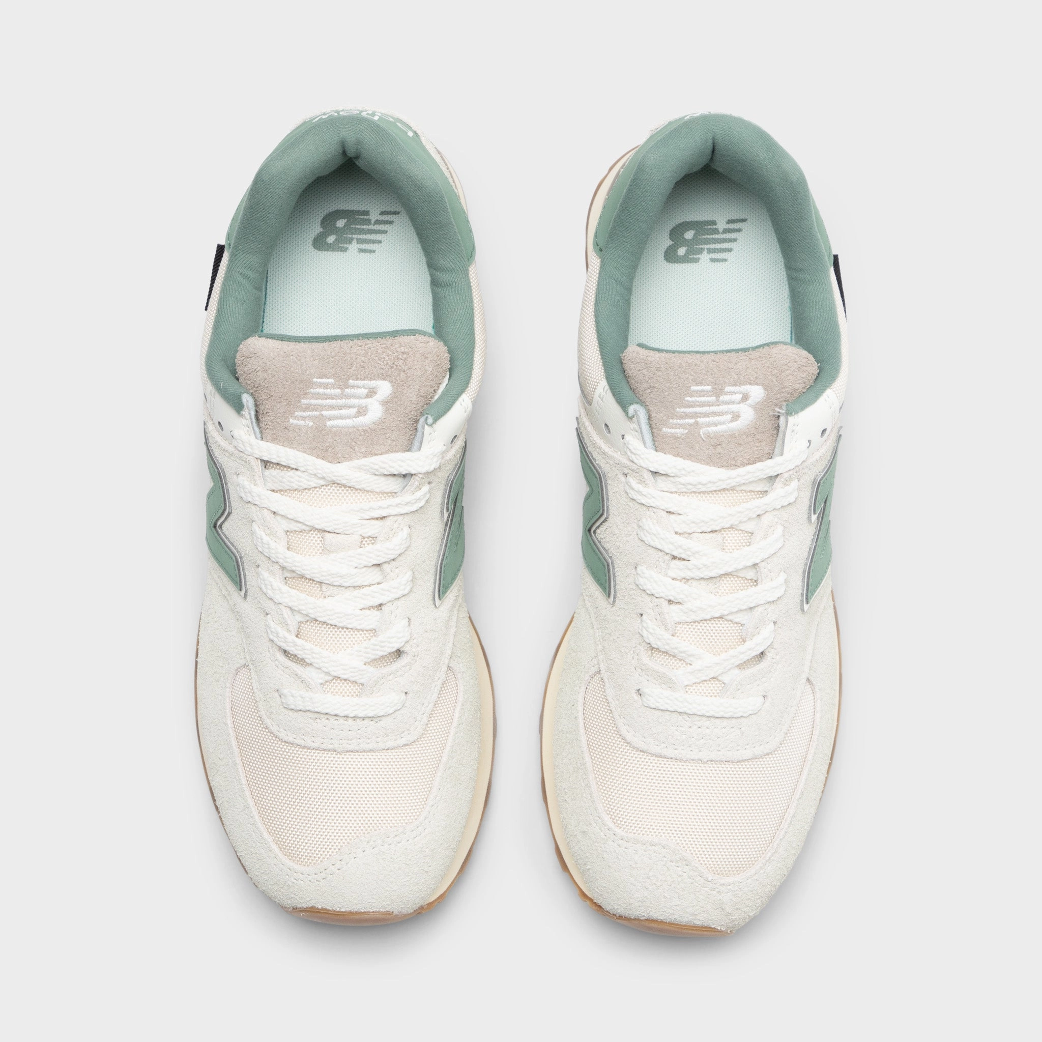 New Balance 574 Calcium / New Spruce easy - to - wear shoes heel - strike shoes