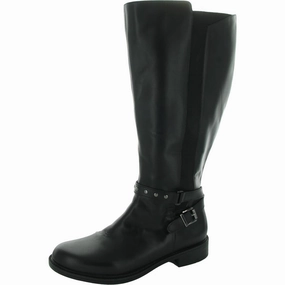 Womens Zipper Leather Knee-High Boots soft fit