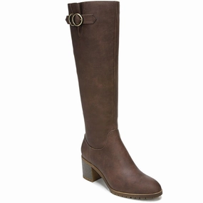 Morrison Womens Leather Buckle Knee-High Boots ReinforcedToe