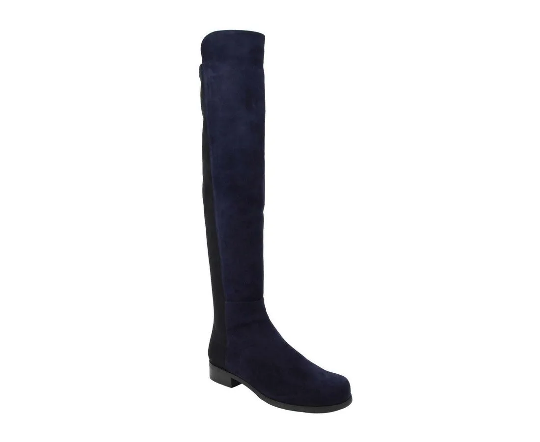 Stuart Weitzman Women's Nice Suede With Elastic Back Knee Boot zipper Seamless Comfort Mountain Hike