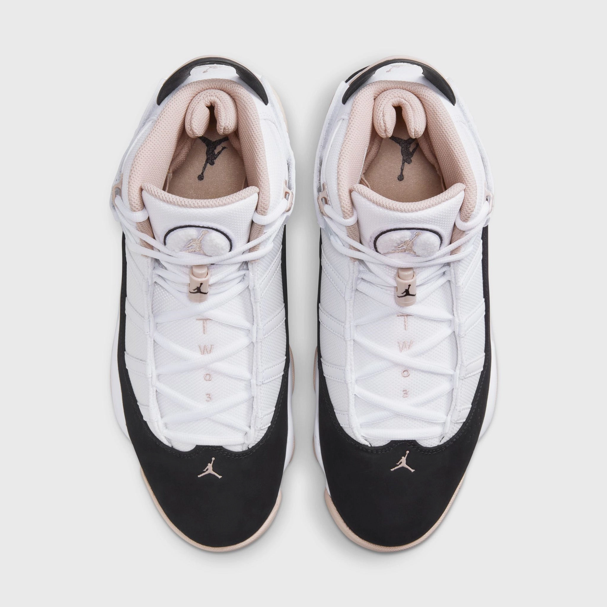 Casual Design Smooth Pace Jordan 6 Rings White / Black - Fossil Stone