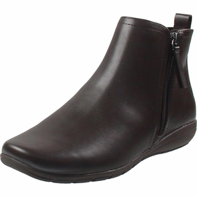 Classic Comfort Womens Zipper Faux Leather Booties