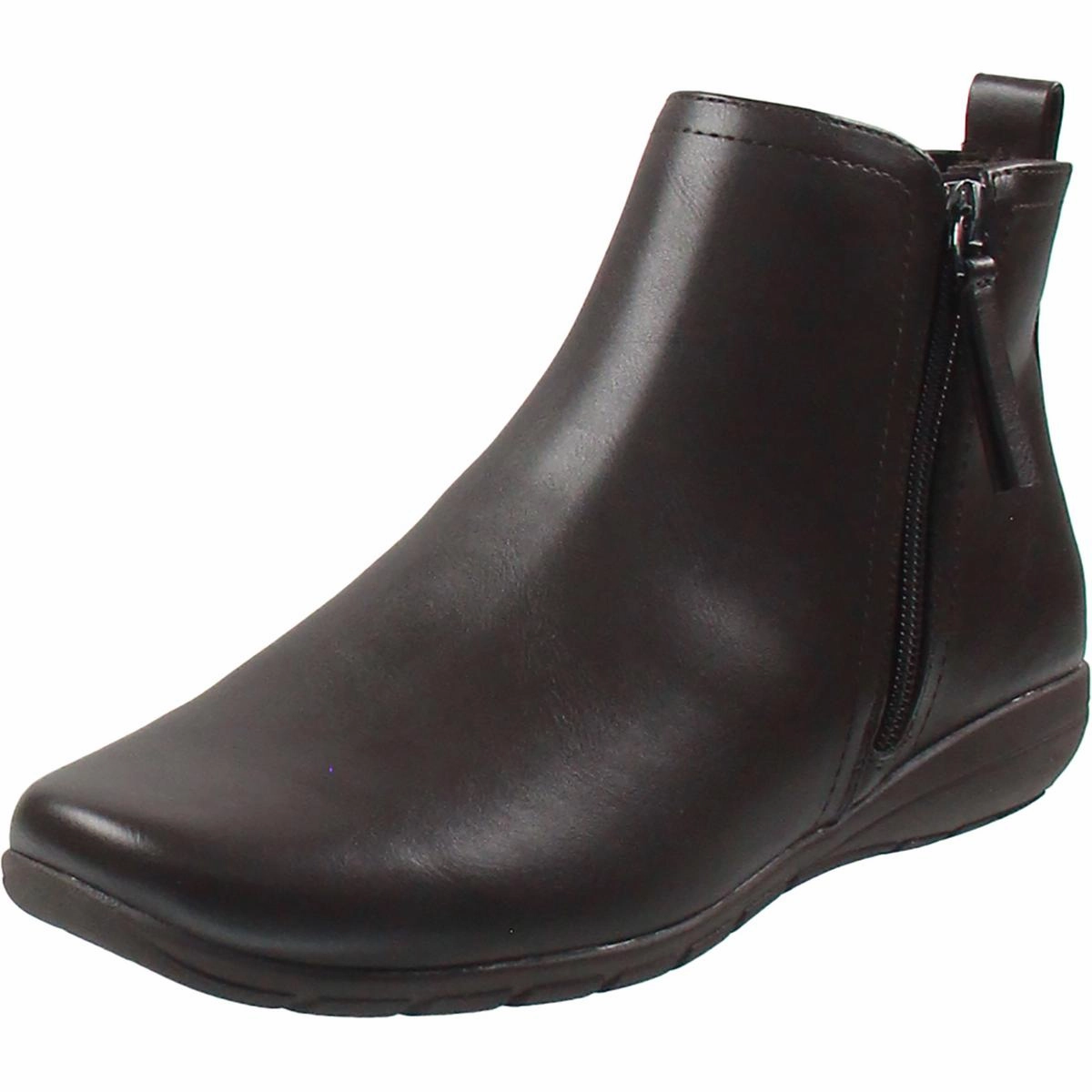 Classic Comfort Womens Zipper Faux Leather Booties