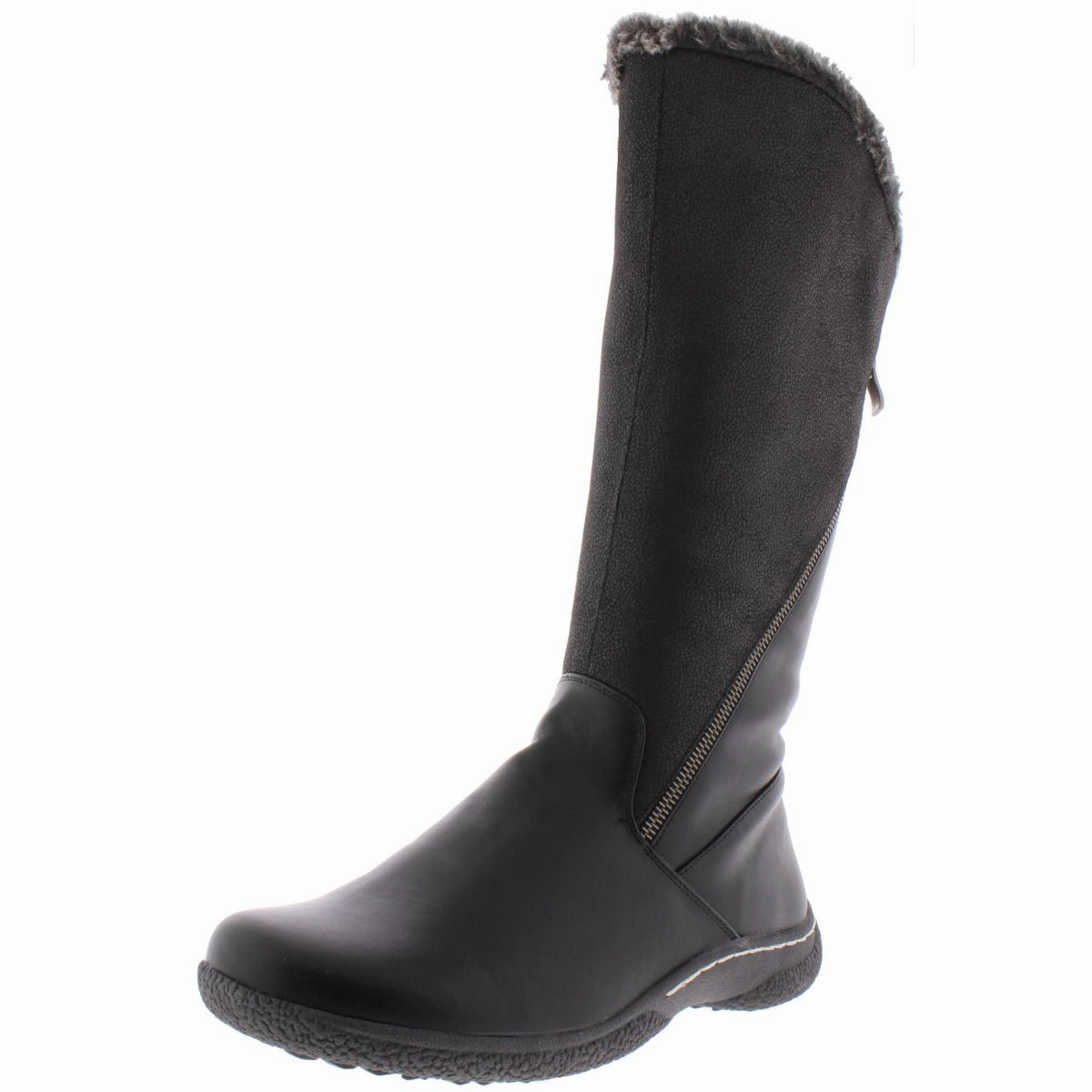 Teo Womens Faux Leather Knee-High Boots Trendy Protection Ventilated