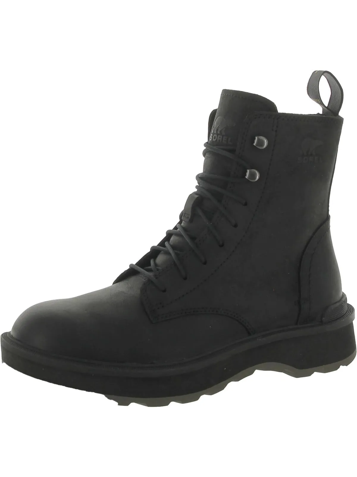 Hi-Line Lace Womens Leather Lace-Up Booties insulated