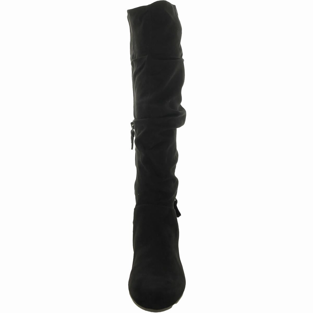 Low Profile Urban Commute Active Lifestyle Break Free Womens Faux Suede Slouchy Knee-High Boots
