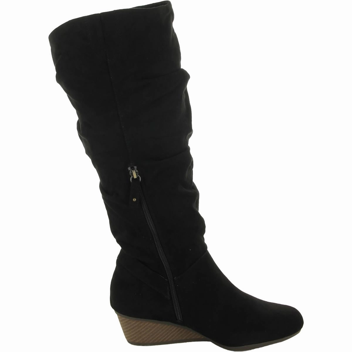 Break Free Womens Faux Suede Slouchy Knee-High Boots Seamless Comfort Urban Traveler Timeless Design