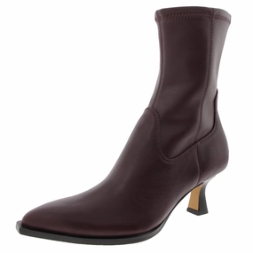 Arya Womens Leather Pointed Toe Ankle Boots Strong Sole