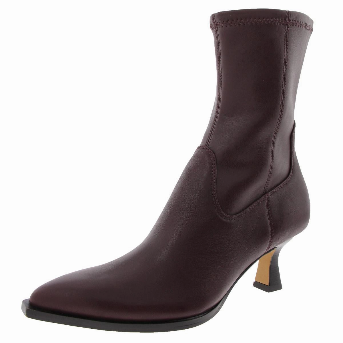 Arya Womens Leather Pointed Toe Ankle Boots Strong Sole