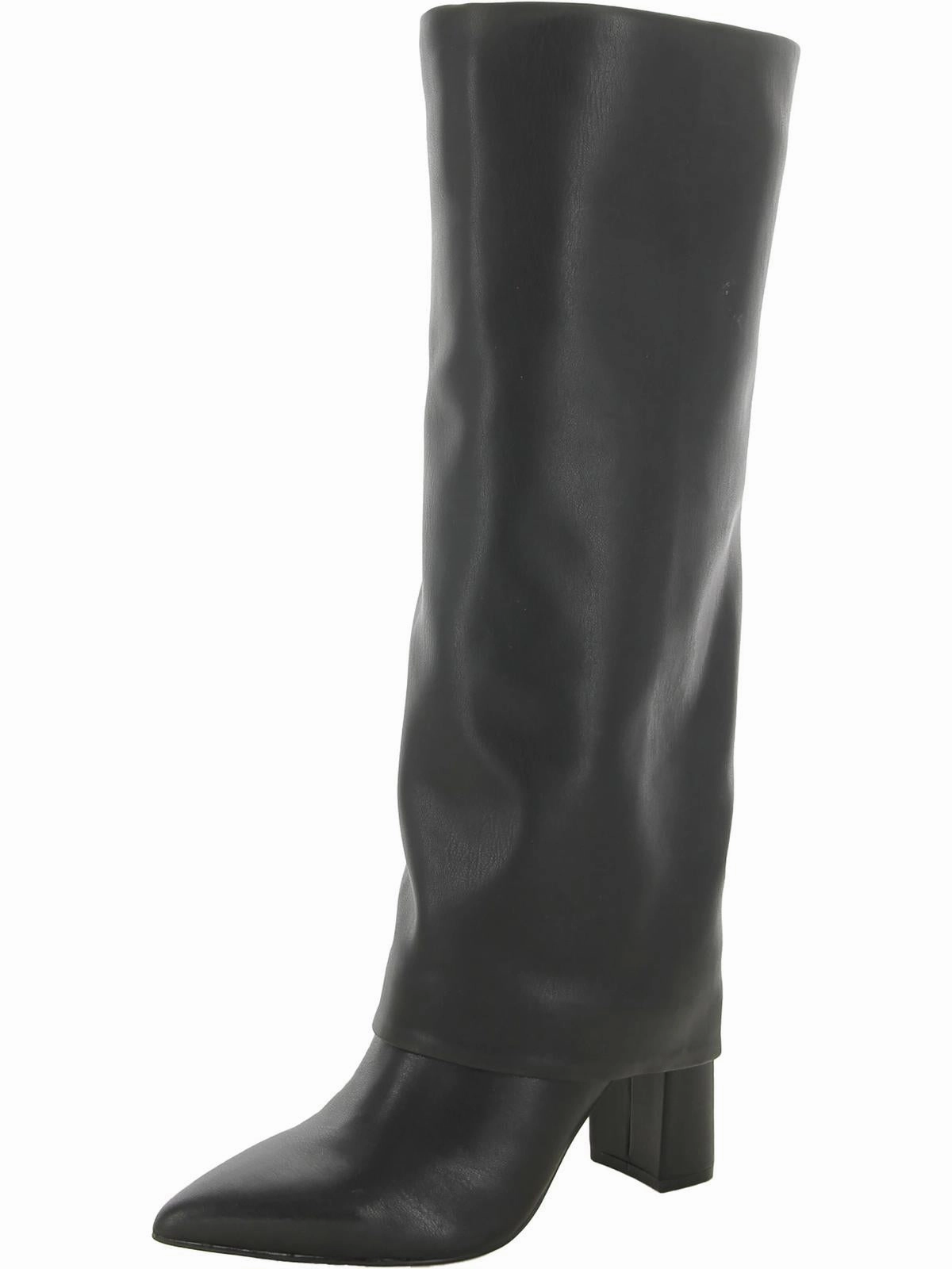 Durable Shell Hiking Trails Womens Faux Leather Pointed Toe Knee-High Boots
