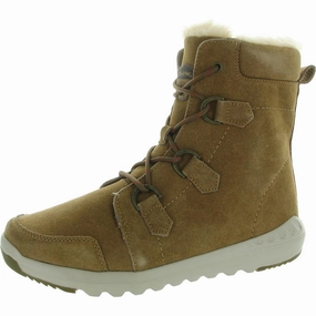 Womens Lace-Up Polyester Mid-Calf Boots Insulated Night Travel