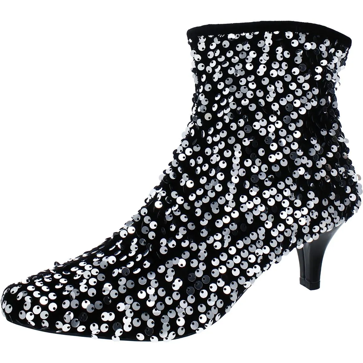 Naja Sequin Womens Sequined Zip Up Ankle Boots Quick Comfort Noise free