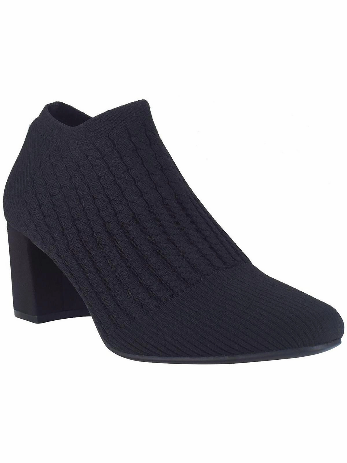 Nancia Womens Knit Slip On Booties Padded Interior Cold Weather Commuter