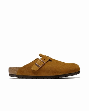 Knitted Warm Birkenstock Boston Mink Suede