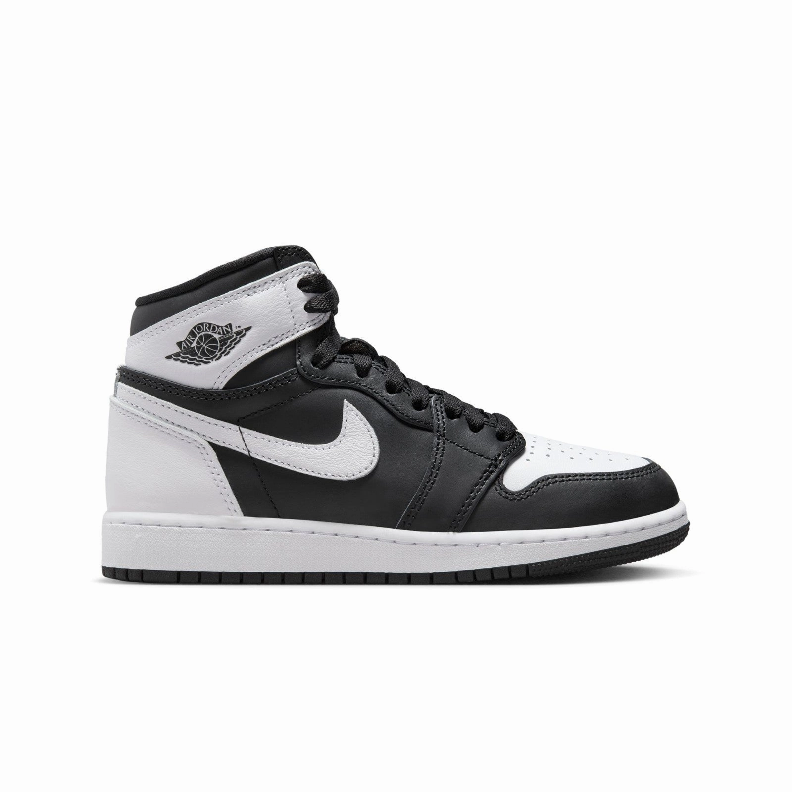 Neutral Tones Compression Zones Air Jordan 1 Retro High OG "Black White" GS Kids Shoes FD1437-010