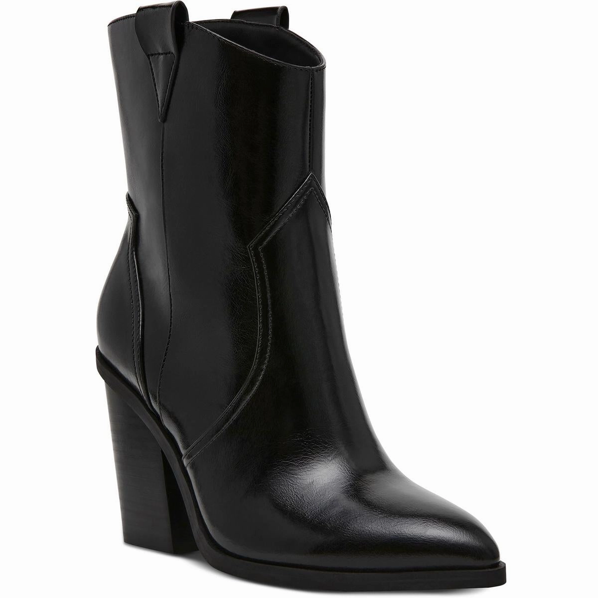 NAZARETH Womens Solid Leather Mid-Calf Boots Daily Function Insulated Urban Traveler